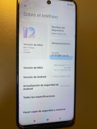 Xiaomi Redmi Note 9 Pro Azul Marino/Plateado