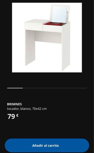 Tocador blanco con espejo d ikea