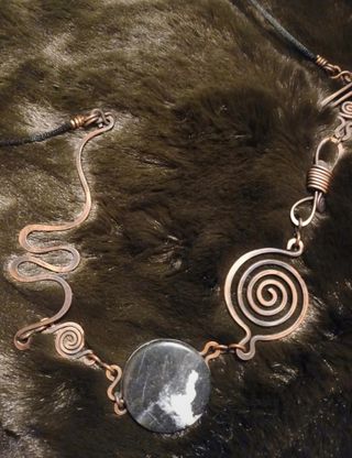 Colgante Celta Piedra Mármol Negra