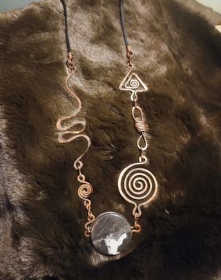 Colgante Celta Piedra Mármol Negra