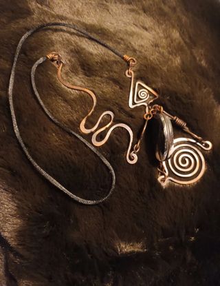 Colgante Celta Piedra Mármol Negra