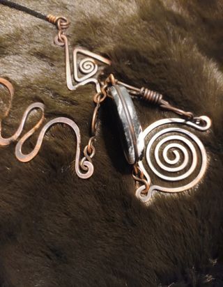 Colgante Celta Piedra Mármol Negra