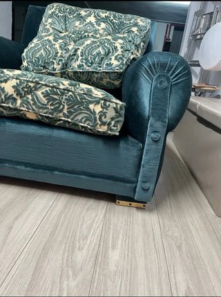 2 Sillones de terciopelo verdes