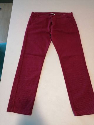 Pantaloni donna rossi/borgogna