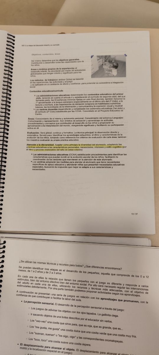 Temario FP Superior Técnico Educación infantil