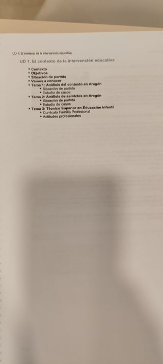 Temario FP Superior Técnico Educación infantil