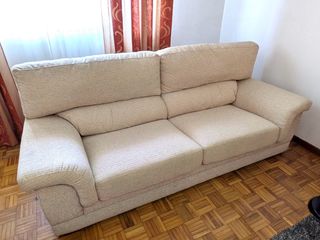 Pack de sofás beige 3 y 2 plazas