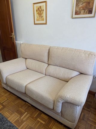 Pack de sofás beige 3 y 2 plazas