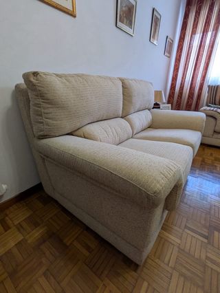 Pack de sofás beige 3 y 2 plazas