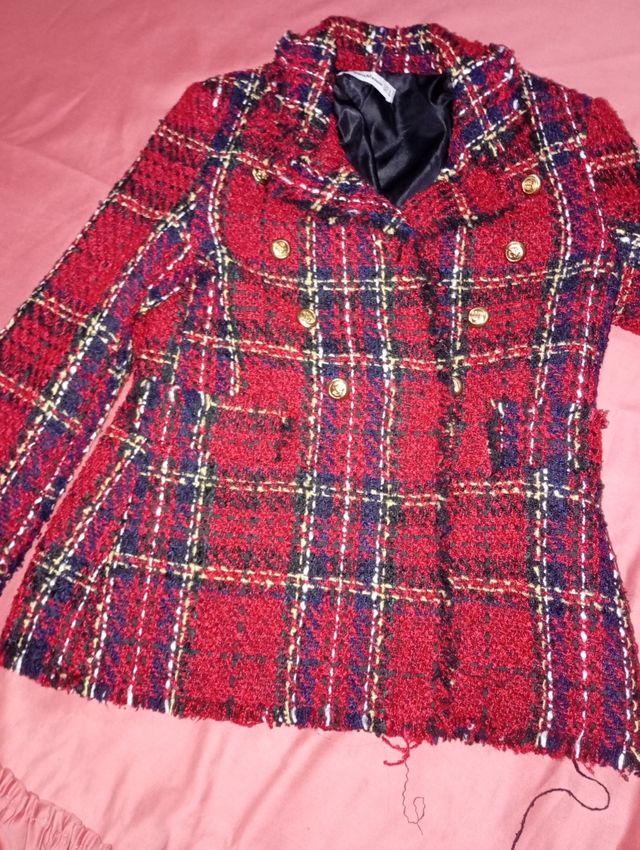 Chaqueta de lana a cuadros