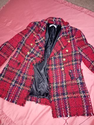 Chaqueta de lana a cuadros