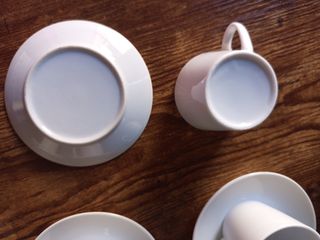 Juego de 5 tazas de café de porcelana