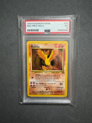 Carta Pokémon Moltres Holo 1999 Fossil #12