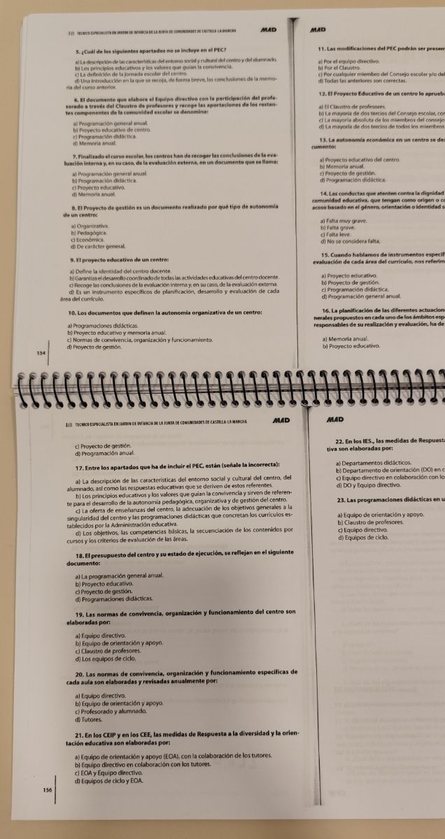 TEST MAD TÉCNICO JARDIN INFANCIA CASTILLA+TEST JCM