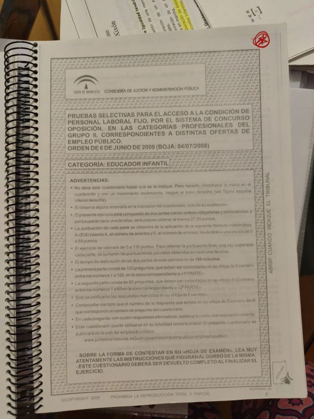 TEST MAD TÉCNICO JARDIN INFANCIA CASTILLA+TEST JCM