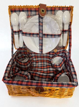 Cestino picnic vintage vimini anni '80