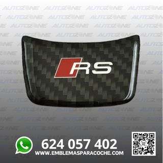 Emblema RS negro carbono para volante de Audi