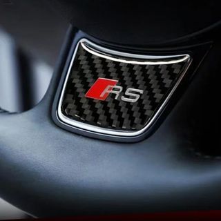 Emblema RS negro carbono para volante de Audi