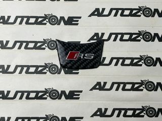 Emblema RS negro carbono para volante de Audi