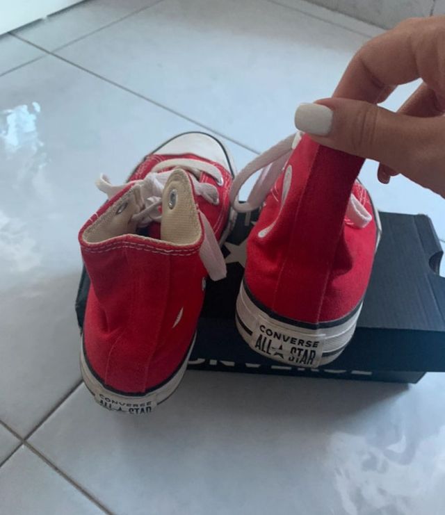 Converse All Star Bambino Rosse Alte numero 31