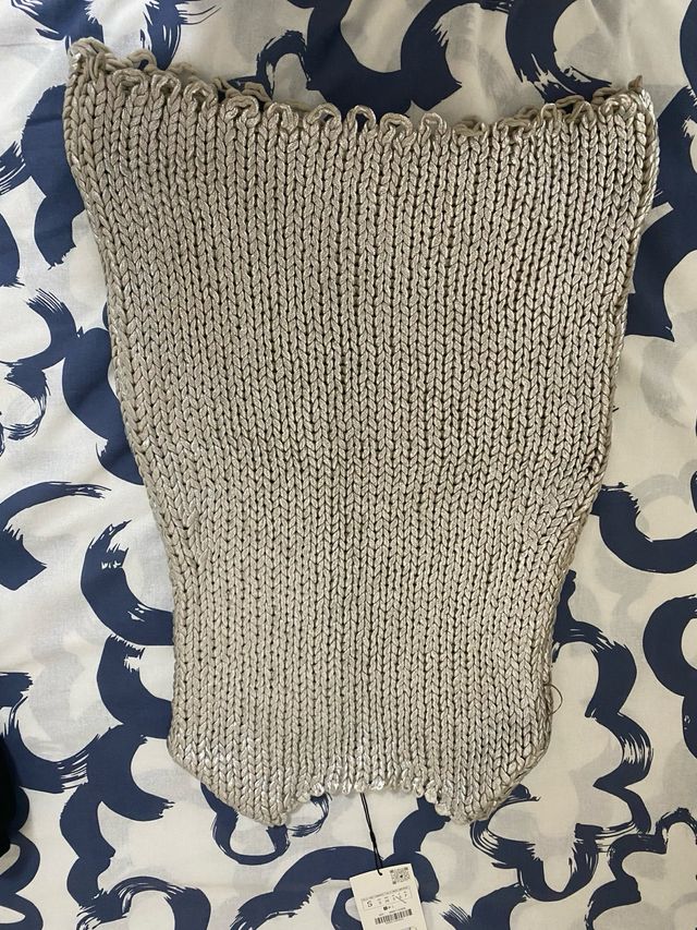 Chaleco Zara Plateado