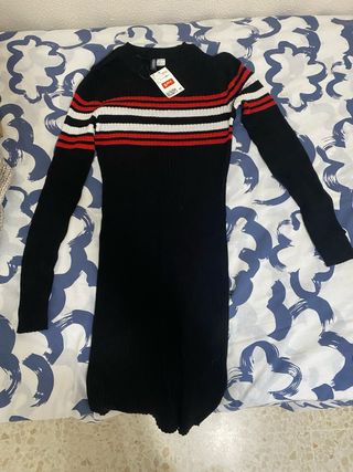 Vestido de punto H&M rayas XS