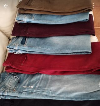 Pantalones Massimo Dutti pitillo mujer azul