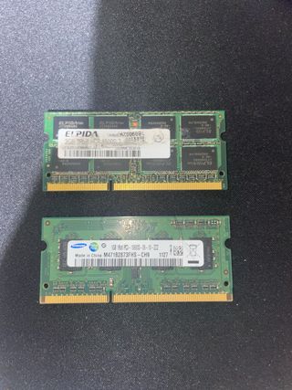 Memoria RAM Elpida y Samsung 1GB/2GB