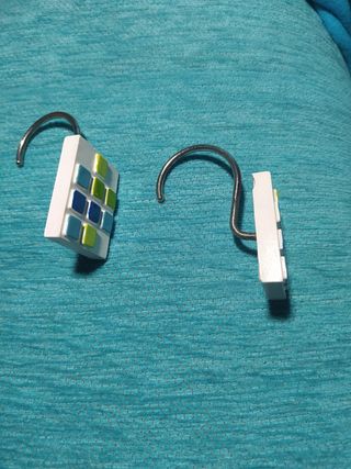 Set de 12 ganchitos de  cortina de ducha decorativ