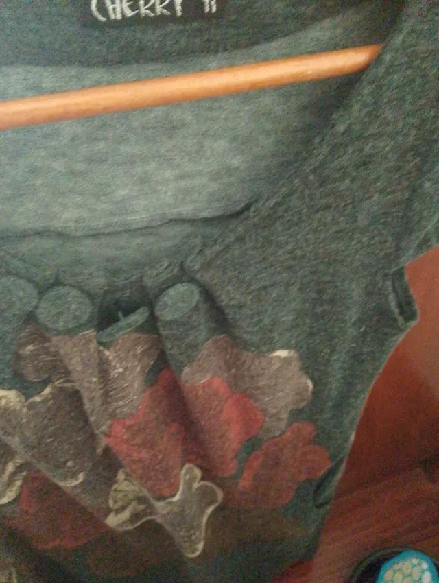 Vestido Cherry Invierno verde con flores