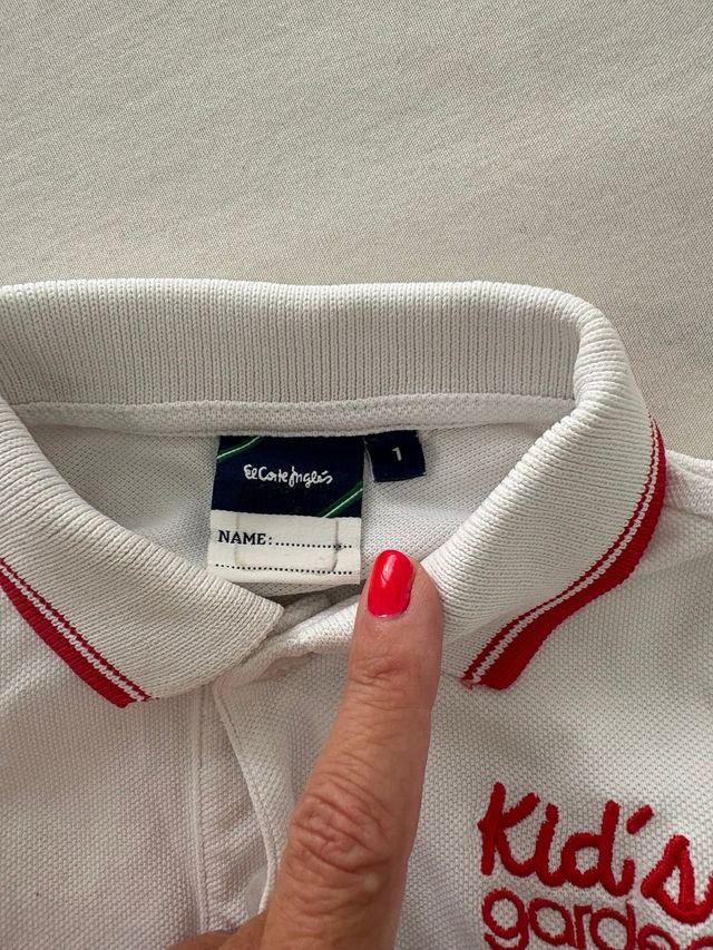 Polo blanco uniforme Kid's Garden Talla 1