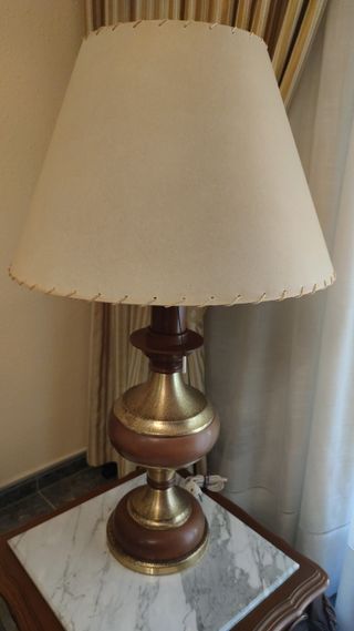 Lámpara Vintage Madera y Metal