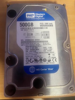 Disco duro IDE 500gb 3,5” WD