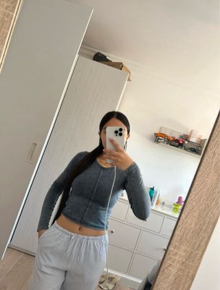 Top efecto denim Zara azul