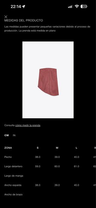 Top bandeau asimétrico Zara