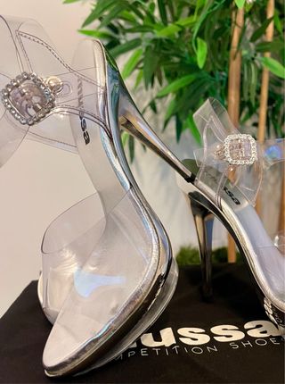 Zapatos Bikini Fitness Talla 36 Plata/Transparente