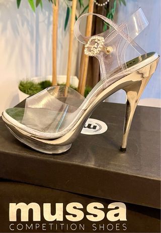 Zapatos Bikini Fitness Talla 36 Plata/Transparente
