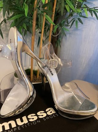 Zapatos Bikini Fitness Talla 36 Plata/Transparente