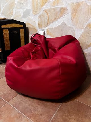 PUFF Rojo Piel Sintética (Ideal Mascotas)