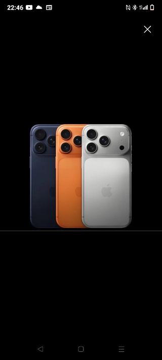 iPhone 17 Pro Max (Azul, Naranja, Plata)