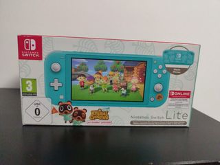 Nintendo Switch Lite Animal Crossing Edición Azul