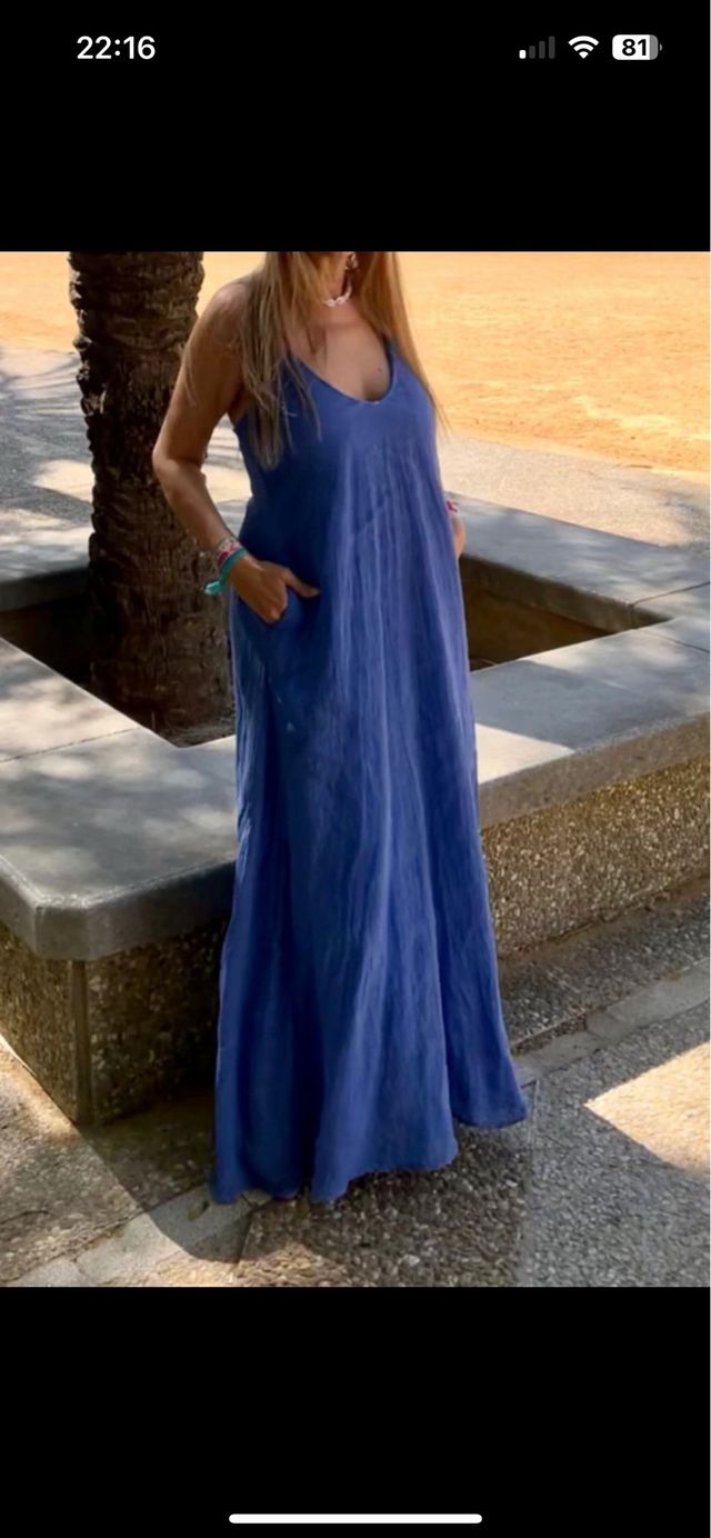 Vestido largo de lino