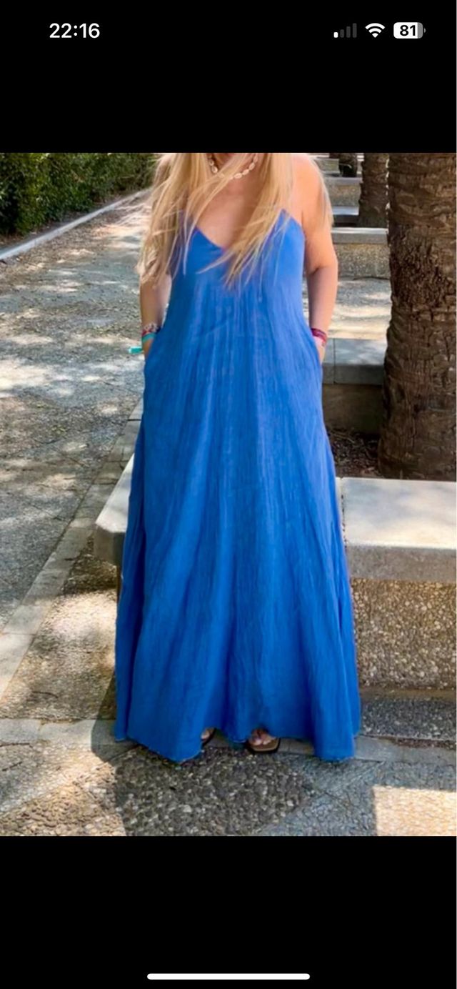 Vestido largo de lino