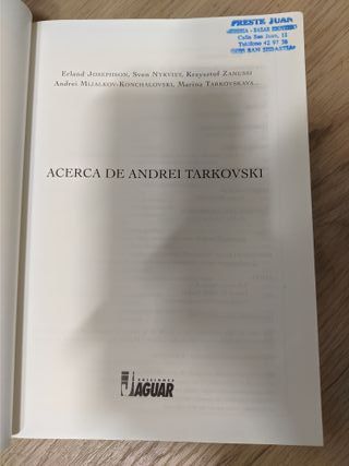 Acerca de Andrei Tarkovski (Jaguar) COMO NUEVO