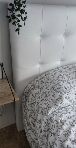 Cabecero Cama Matrimonio 150cm Polipiel Blanco