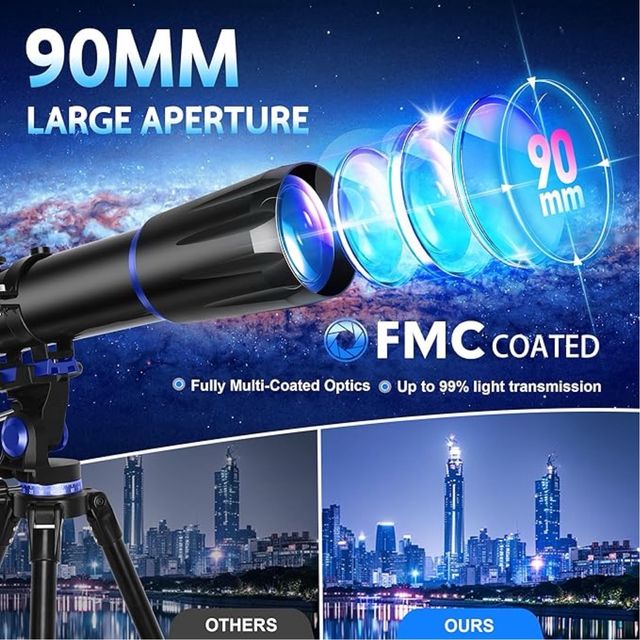 Telescopio con trípode +accesorios 90mm PRECINTADO