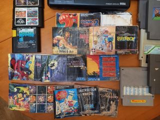 Megadrive Sega + juegos y manuales