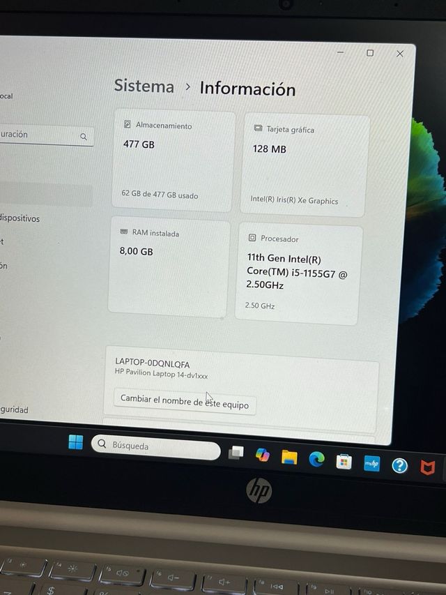 Portátil HP Pavilion 14 intel core i5 512GB FHD