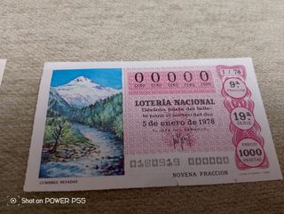 Lotería Nacional Billetes Antiguos