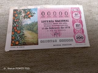 Lotería Nacional Billetes Antiguos